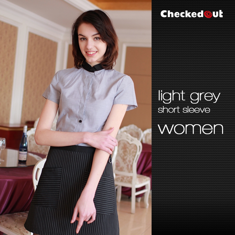 short sleeve light grey women shirt 